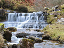 Cascade and boulders