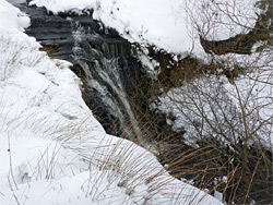Snow-lined falls