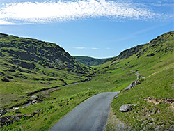 View up the valley