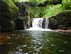 Rock-lined pool