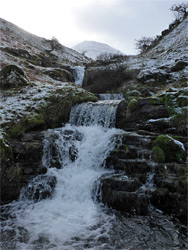 Stream flowing over ledges