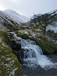 Waterfall and pool