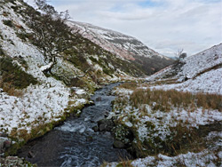 V-shaped valley