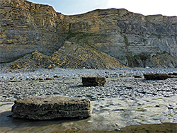 Rocks on a flat terrace