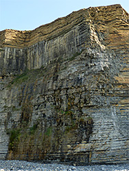 Thin-layered cliff