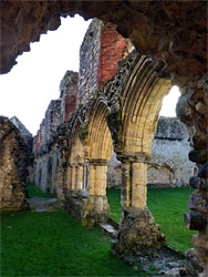 Front wall of the chapter house
