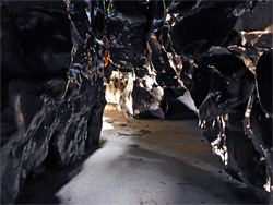Low-ceilinged cave