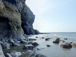 Sheer cliffs