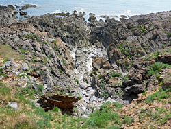 Channel through eroded limestone 