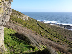 Above the coast path
