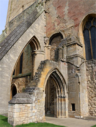 Flying buttress and doorway
