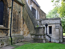 Buttress and porch