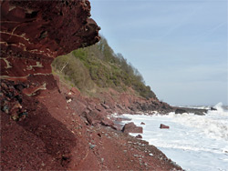 Overhanging rock