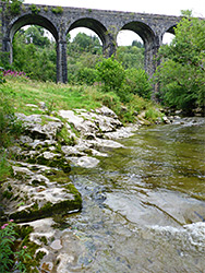 River beneath the viaduct