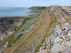 Sloping cliffs