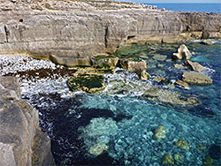 Cliff and beach