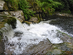 Pool and waterfall