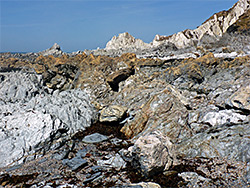 Rocks and seaweed