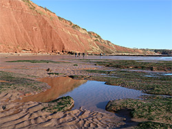 Long red cliffs