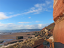 Red cliff at Sandy Bay