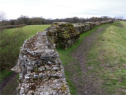 Corner along the south wall