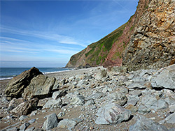 Sand and boulders