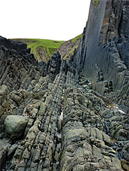 Vertical rock layers