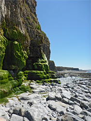 Boulders and cliffs