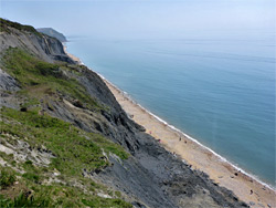 Cliffs below Stonebarrow Hill