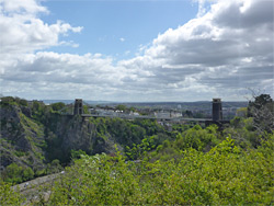 Suspension bridge from the south