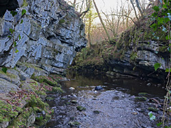 Narrows below Pwll Glas