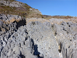 Fissured limestone