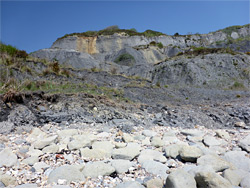 Landslip below the Spittles