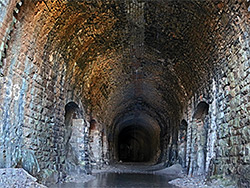 Walls of the tunnel