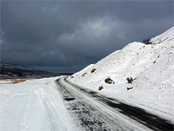 Snow beside the road