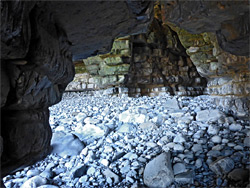 Pebbles in a cave