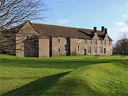 Lawns west of the court