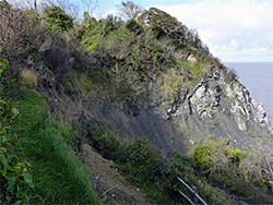 Closed section of the coast path