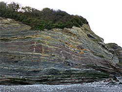 Multicoloured cliff