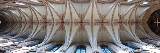 The ceiling of the nave