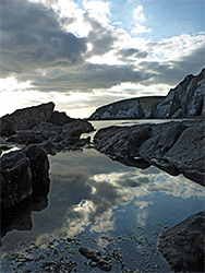 Reflected clouds