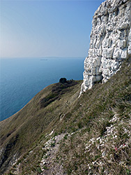 Path below cliff