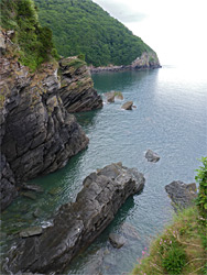 Rocks west of Woody Bay