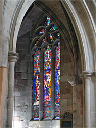Arch and stained glass
