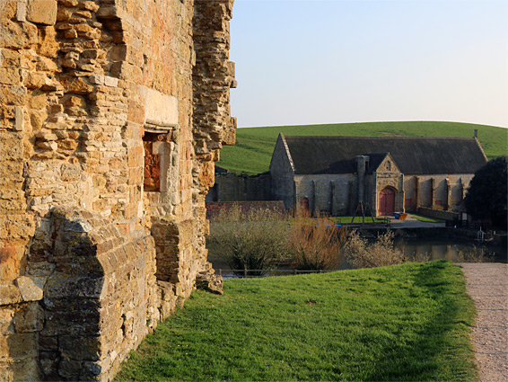 Wall of the abbot's lodging