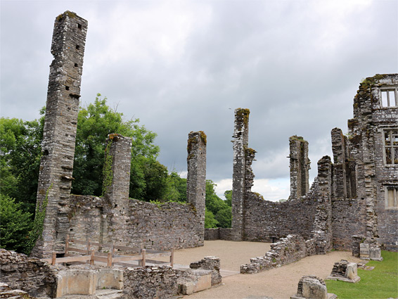 Walls of the great hall