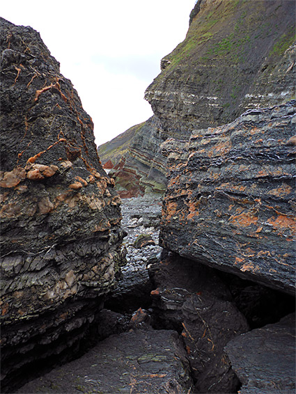 Gap between rocks