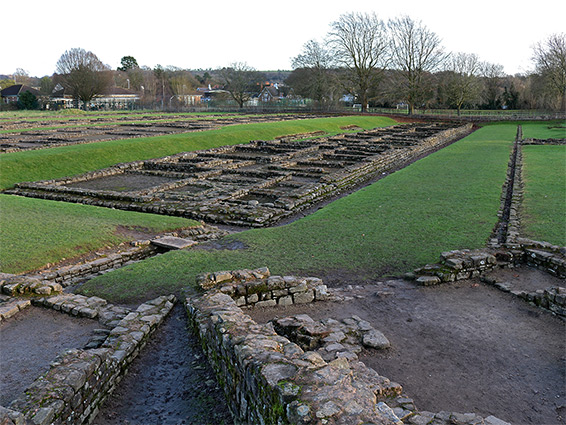 Low walls of the barracks