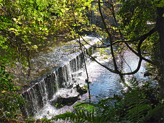 Weir at the former Cleeve Mill, now a private residence