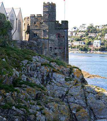 Rocks below the gun tower